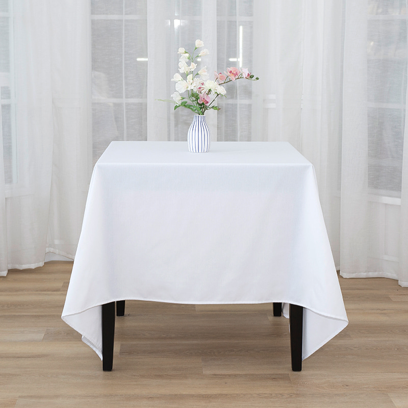 Tovaglie per banchetti per matrimoni a colore solido in poliestere da 217 gsm quadrati