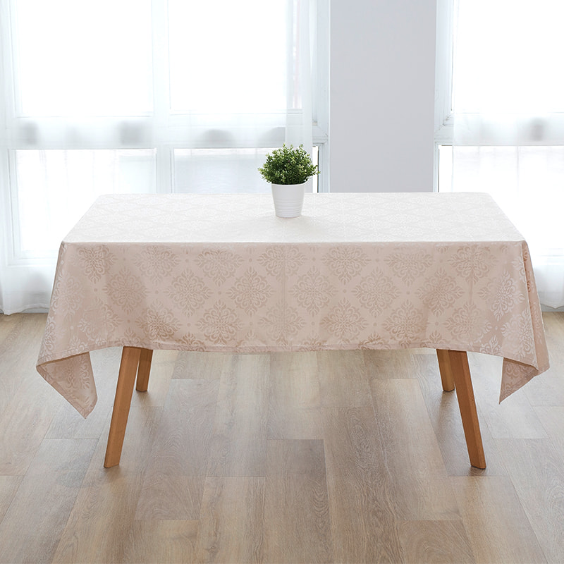 140x220 '' CROCUS Flower White Rectangular Jacquard Tovaglia