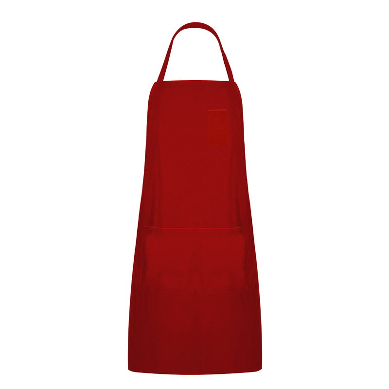 Grembiule di boccone in poliestere rosse con tre tasche