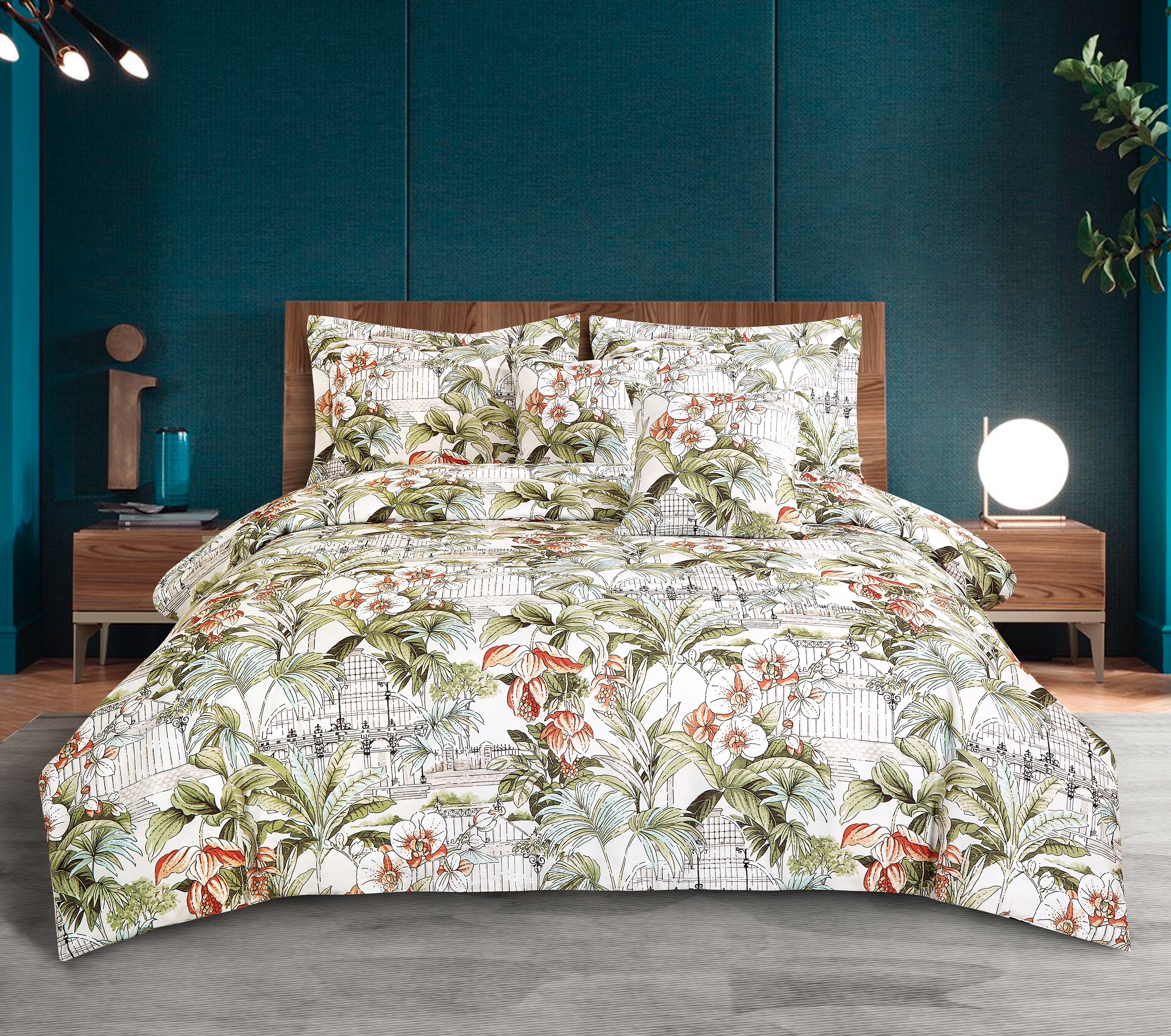 Set di biancheria da letto stampate da giardino a fumetti